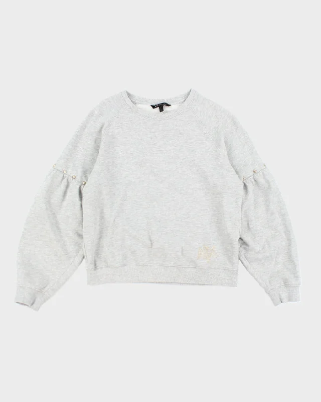 Vintage Armani Exchange Cropped Sweatshirt - S Hoodie with Logo Branding Identity