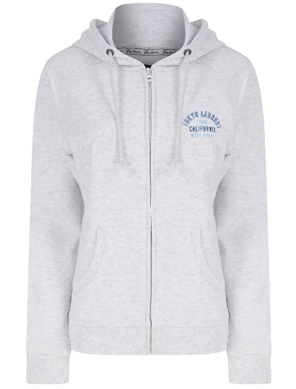 West Cali Brushback Fleece Zip Through Hoodie in Ice Grey Marl - Tokyo Laundry Hoodie with Crew Neck Simple Timeless West Cali Brushback Fleece Zip Through Hoodie in Ice Grey Marl - Tokyo Laundry Hoodie with Crew Neck Simple Timeless