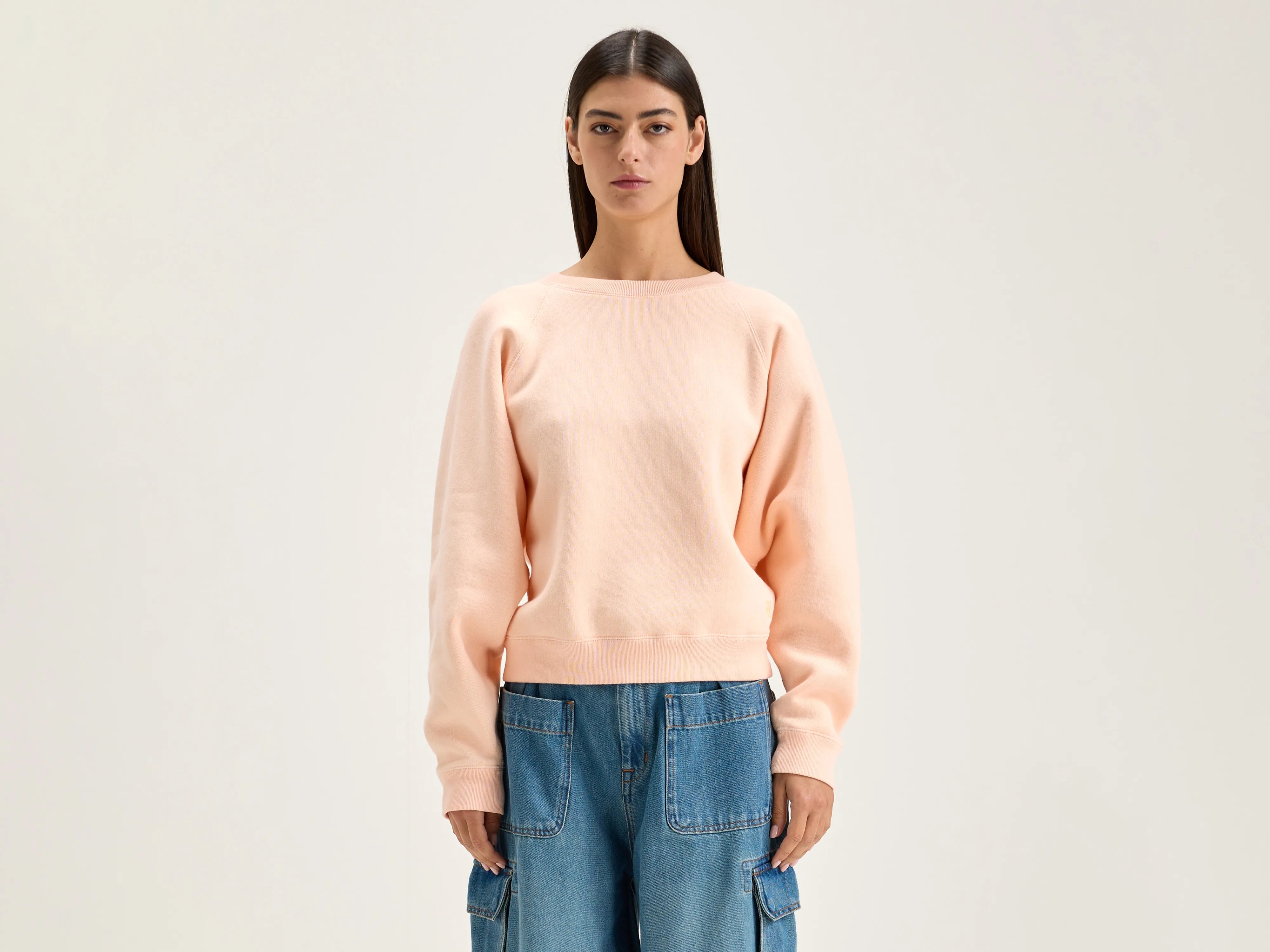 Fella relaxed sweatshirt (242 / W / LIGHT ROSE) Hoodie with Print Artistic Unique