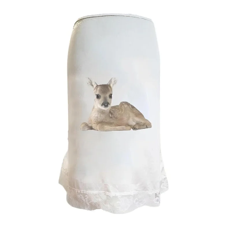 Y2K Fawn Print Maxi Skirt linen skirt relaxed
