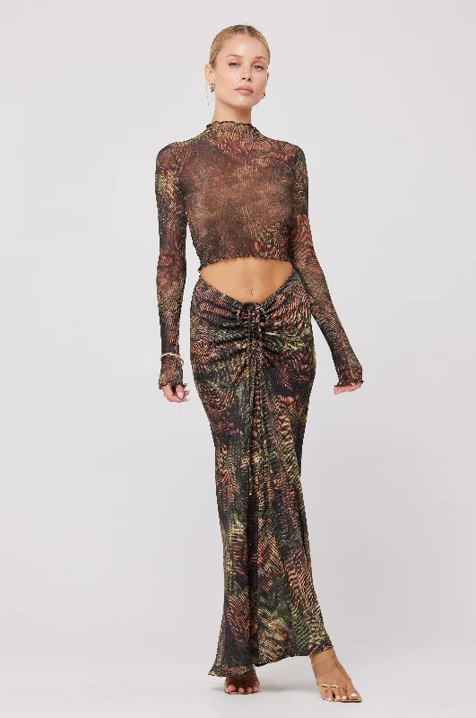 Ziggy Skirt in Autumn silk skirt luxurious