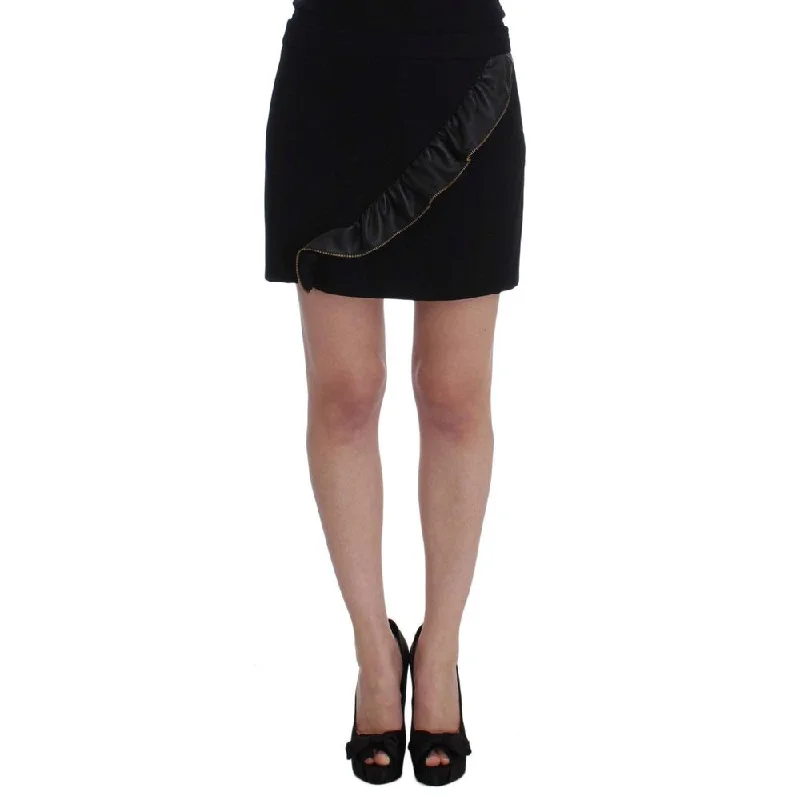 Frankie Morello Black  Skirt chiffon skirt airy